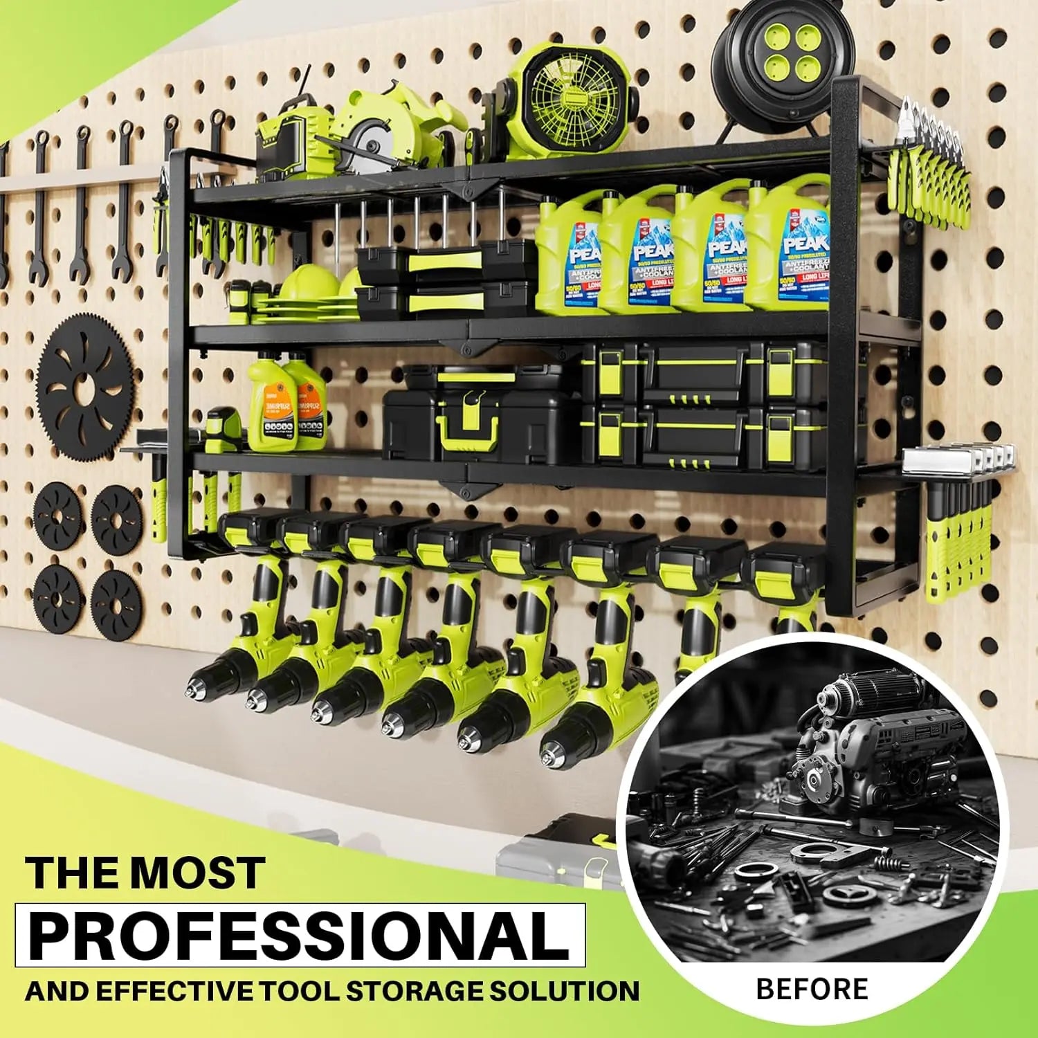 Heavy Duty Wall Mount Tool Organizer
