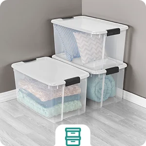 Four Pack Ultra Latching Lid Storage Bins