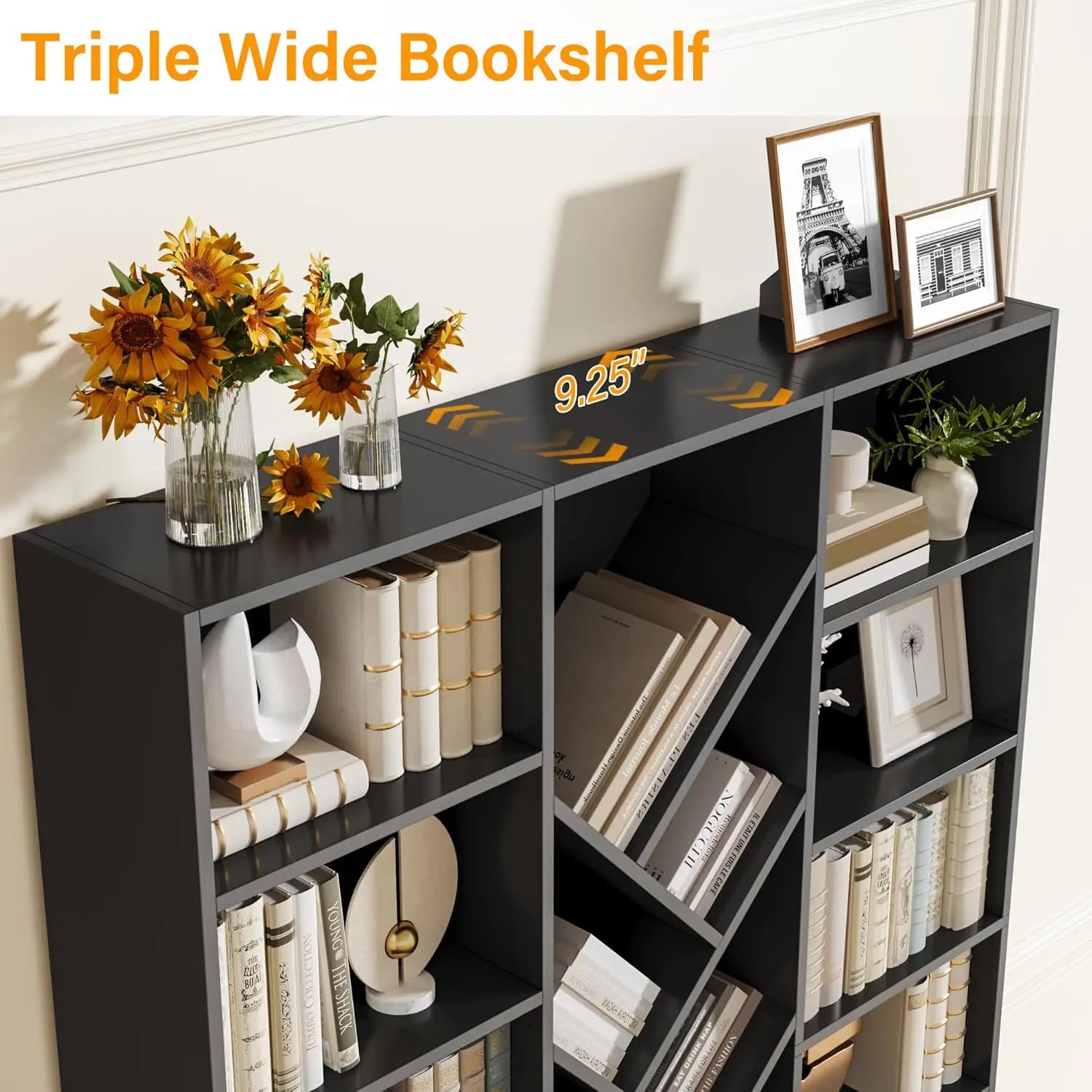 Tall 6-Tier Bookcase with Adjustable Shelves