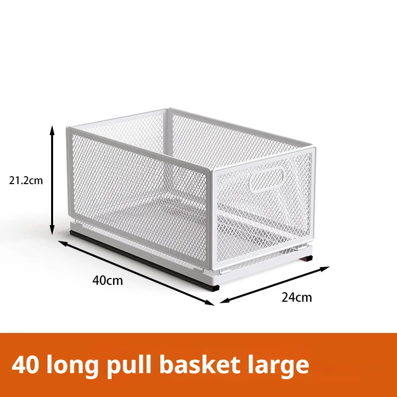 Kitchen Cabinet Pull-Out Storage Basket Dish Storage Basket Rack Kitchen Spice Drawer Storage Box Sundries Storage Basket
