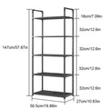 Five Tier Heavy Duty Storage Rack with Adjustable Shelves