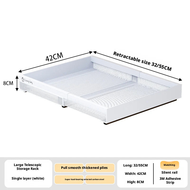 Kitchen Cabinet Pull-Out Storage Basket Dish Storage Basket Rack Kitchen Spice Drawer Storage Box Sundries Storage Basket