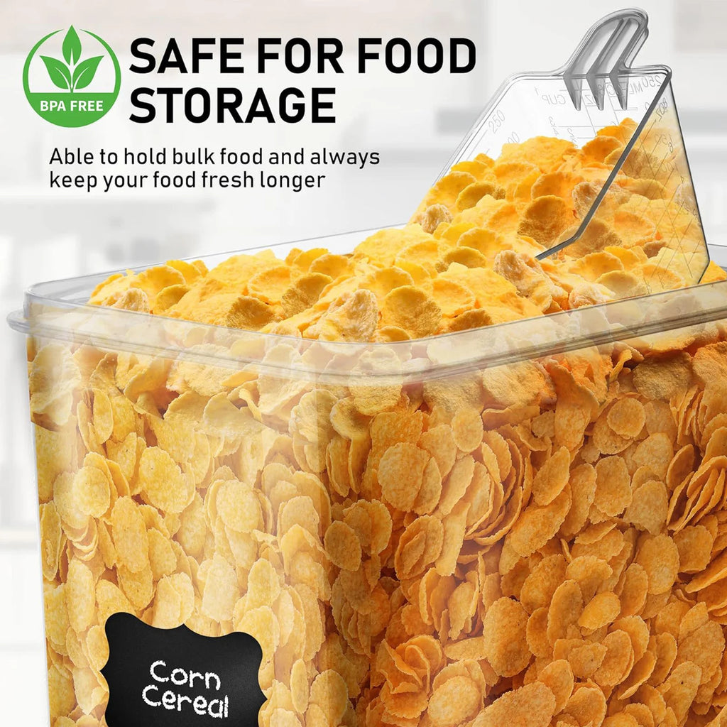 2Pcs Large Airtight Dry Pantry Food Storage Containers