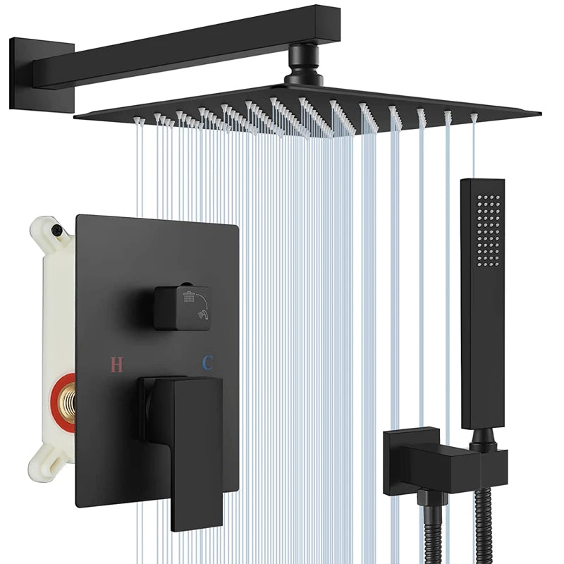 Concealed Rain Waterfall Shower System