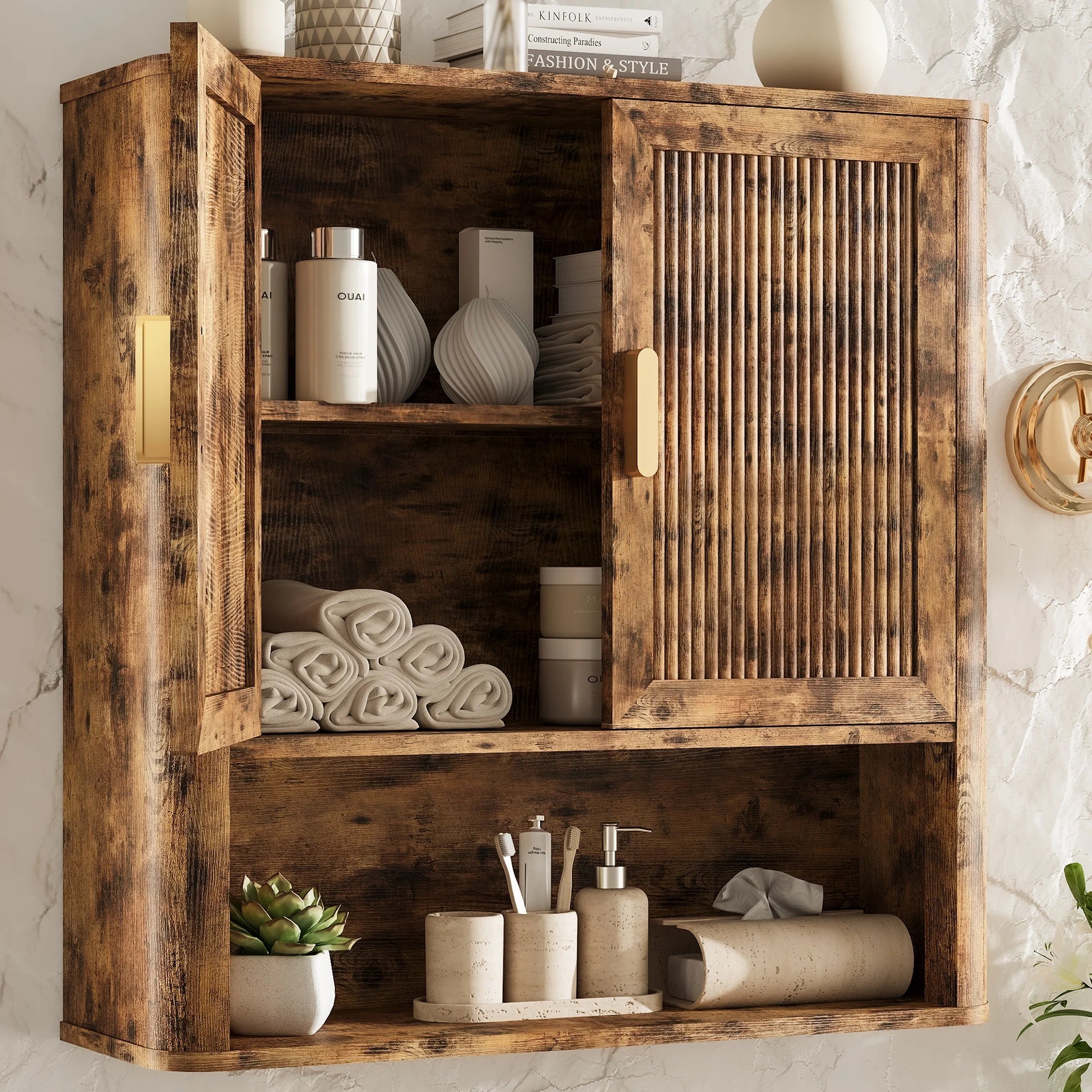 Bathroom Storage Cabinet with Adjustable Shelves