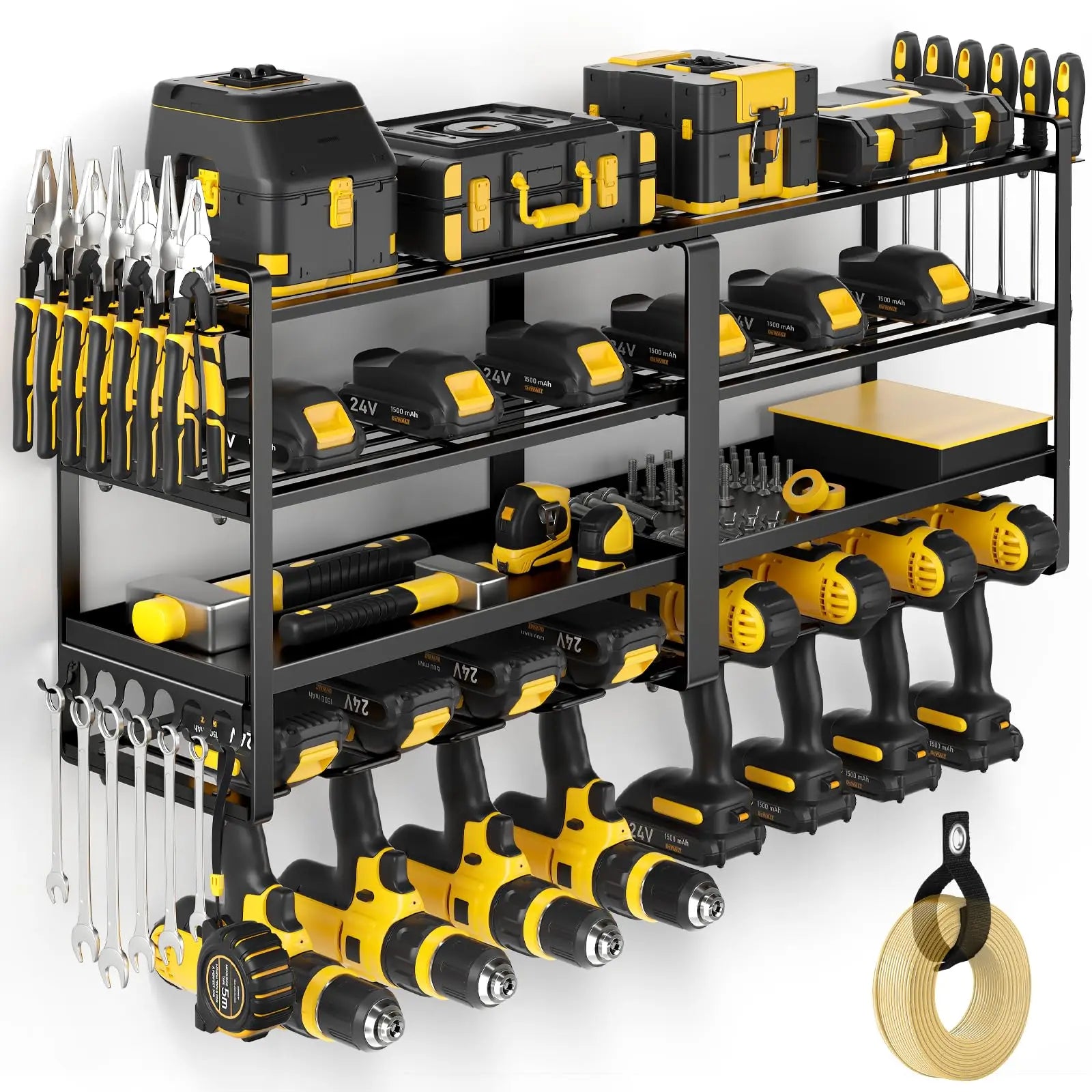 Wall Mount Heavy Duty Power Tool Organizer Rack & Shelving