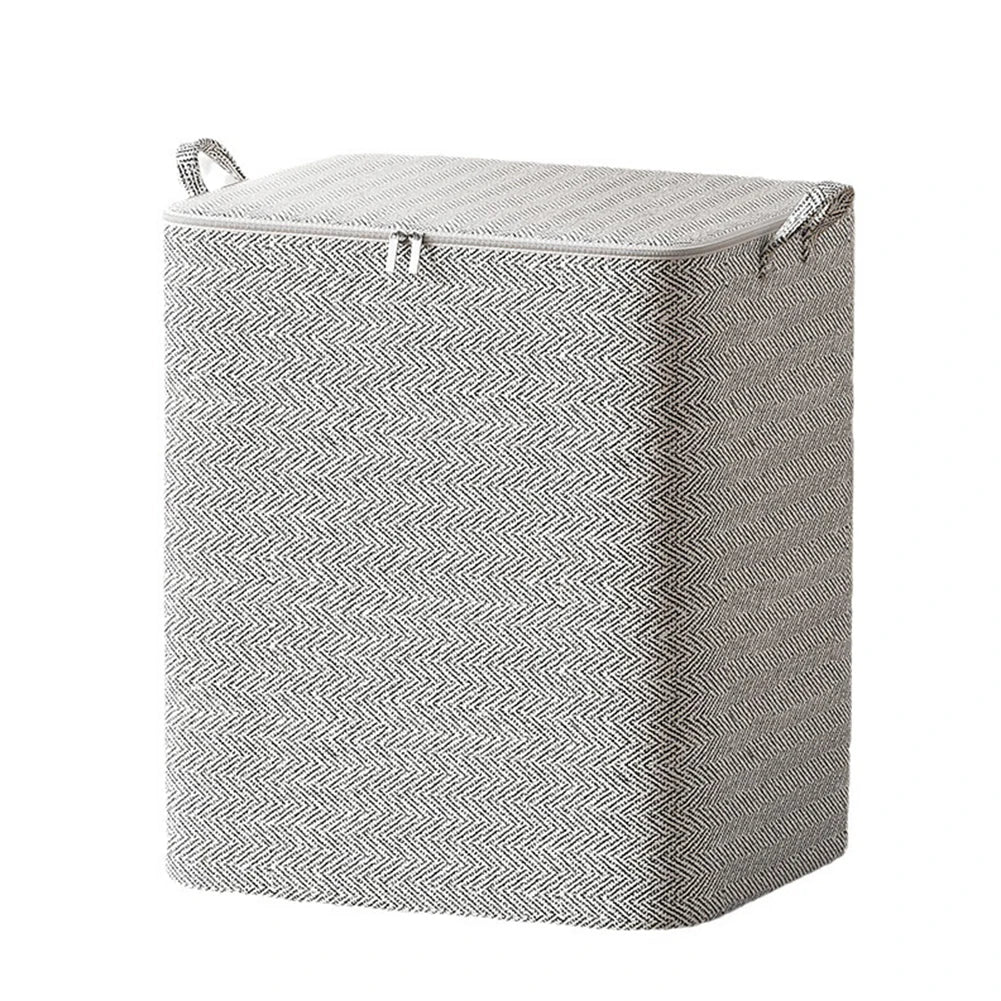 Zipper Lid Stackable Clothes Storage Baskets